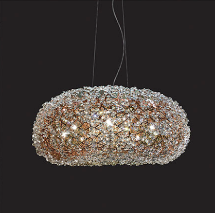 Pendente Artesanal Lampluz Neo Cristal 8L G9 Ø800x300mm  PDC 130.80