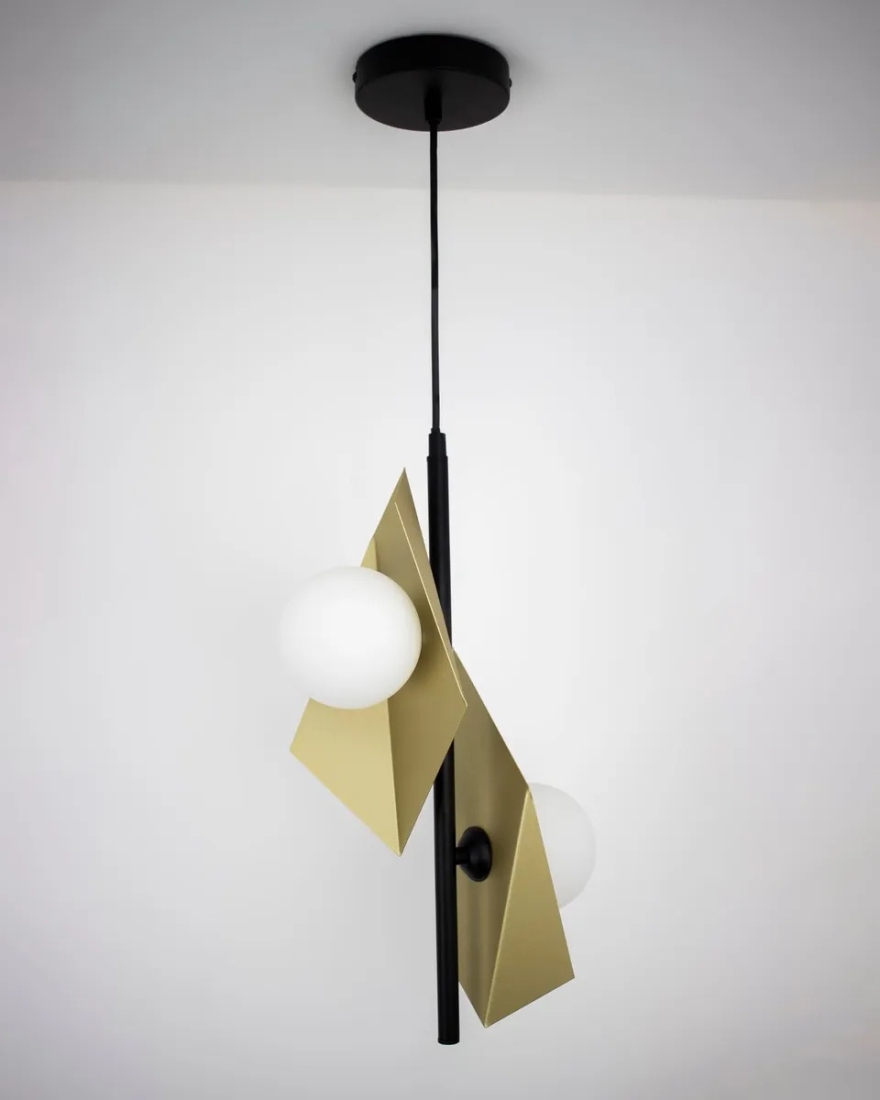 Pendente Starlux Floki Dourado e Preto 2L G9 250x1180mm GH-002
