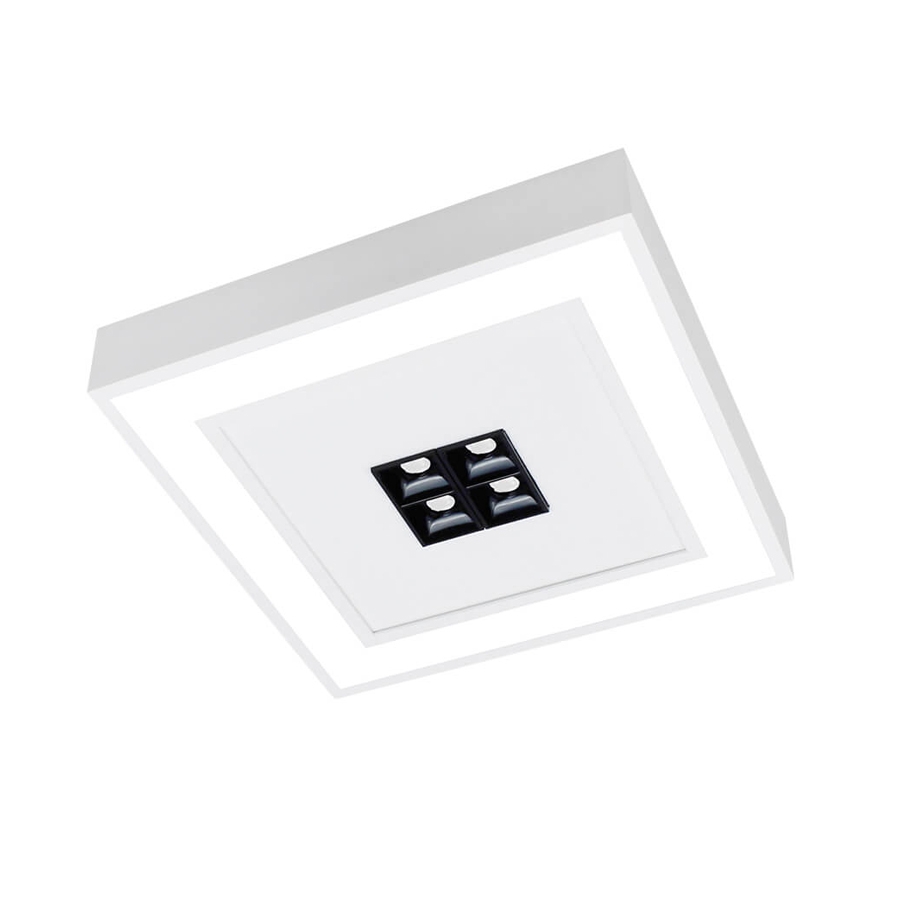 Plafon Sobrepor Newline Fit Edge 25,2W com 4 Focos 10° 4W 295x295x40mm PL0127LED