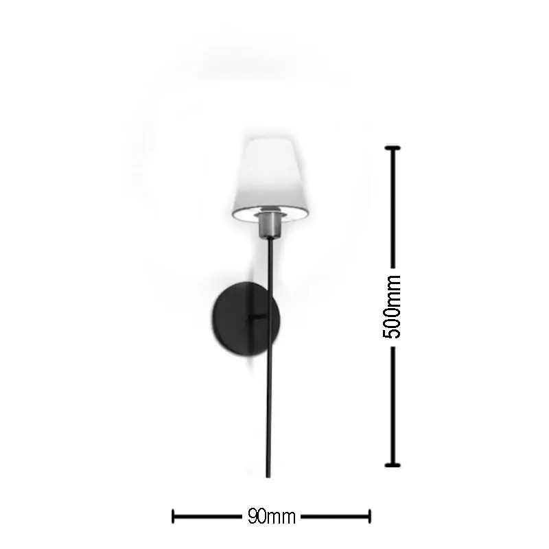 Arandela Spotline Torch 1L E27 Cúpula Tecido 90X500X140mm 817/1