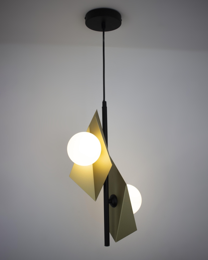 Pendente Starlux Floki Dourado e Preto 2L G9 250x1180mm GH-002