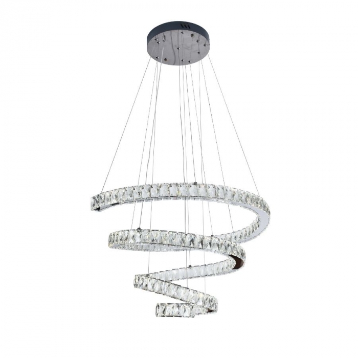 Pendente Sindora Cristal e Cromado 120 watts Multitemperatura Ø750mm DCD00740