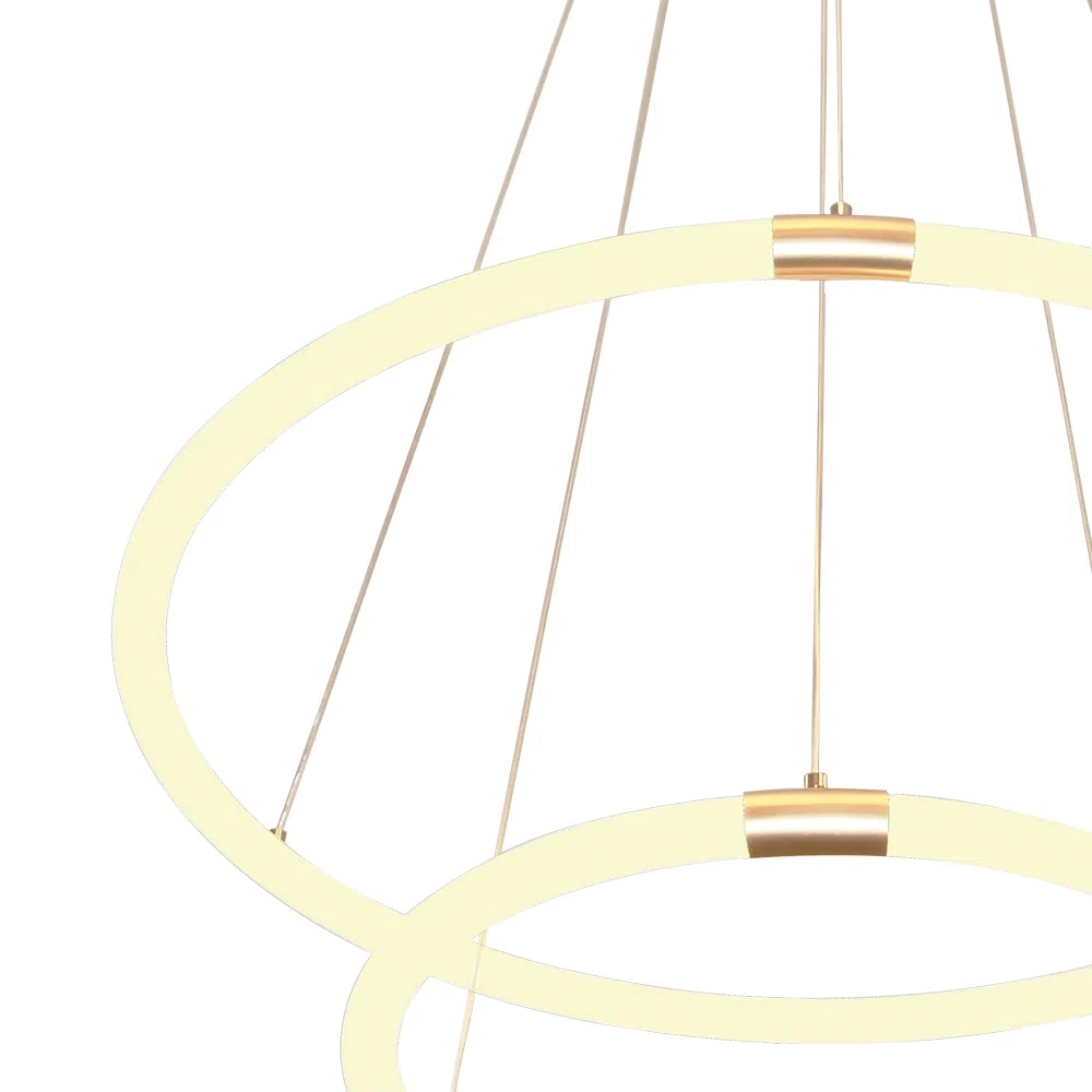 Pendente Bella Circolo Dourado 43 watts 3000K Ø600mm BB022