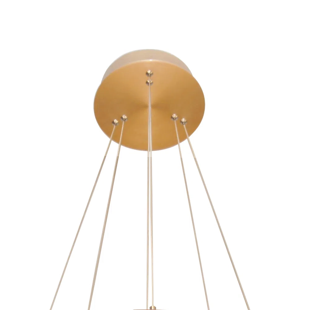 Pendente Bella Circolo Dourado 43 watts 3000K Ø600mm BB022