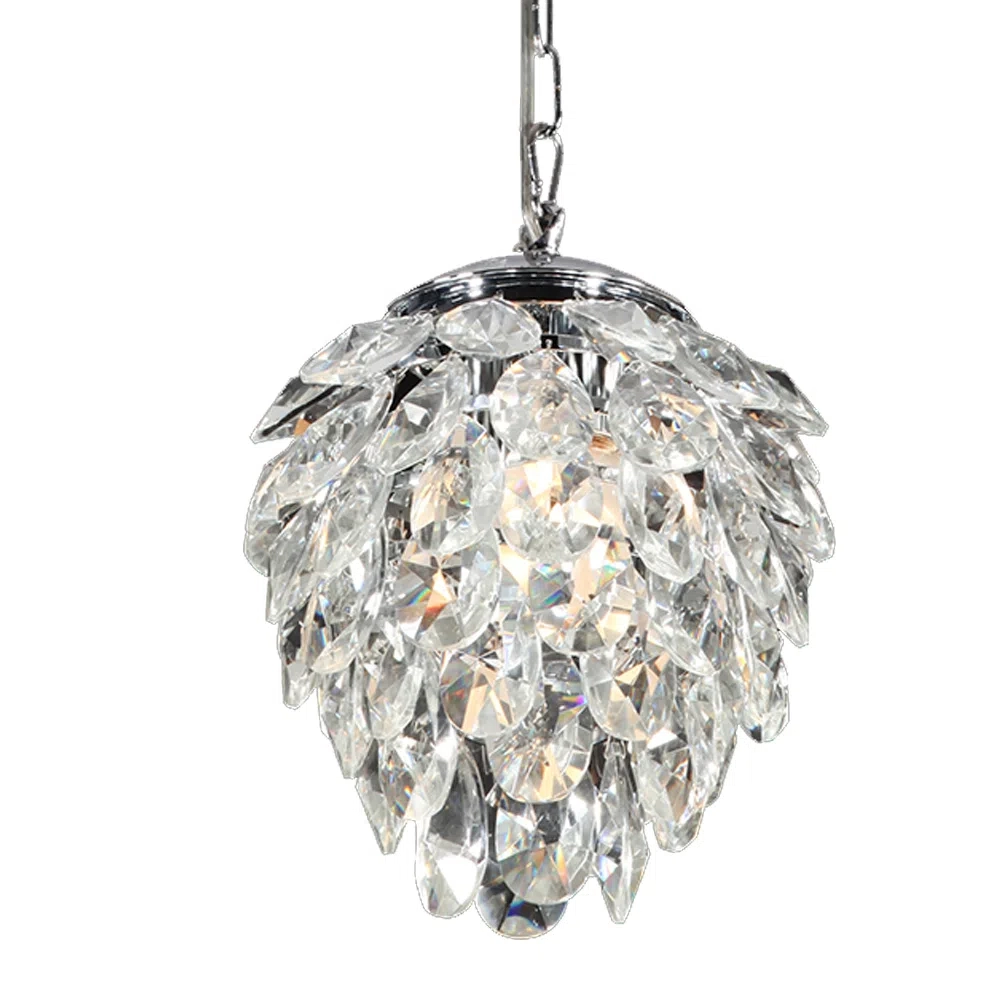 Pendente Bella Nut 2L G9 Cromado e Cristais Transparentes Ø230x280mm HU2173
