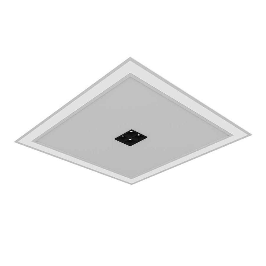 Embutido Newline Fit Edge 33,6W com 4 Focos 10° 4W 420x420x40mm EM0127LED