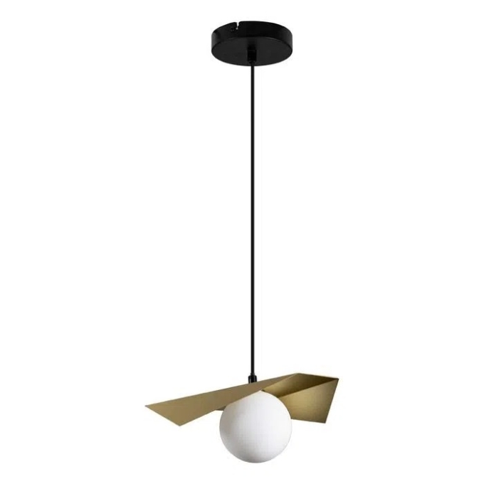 Pendente Starlux Floki Dourado e Preto 1L G9 280x160mm GH-006