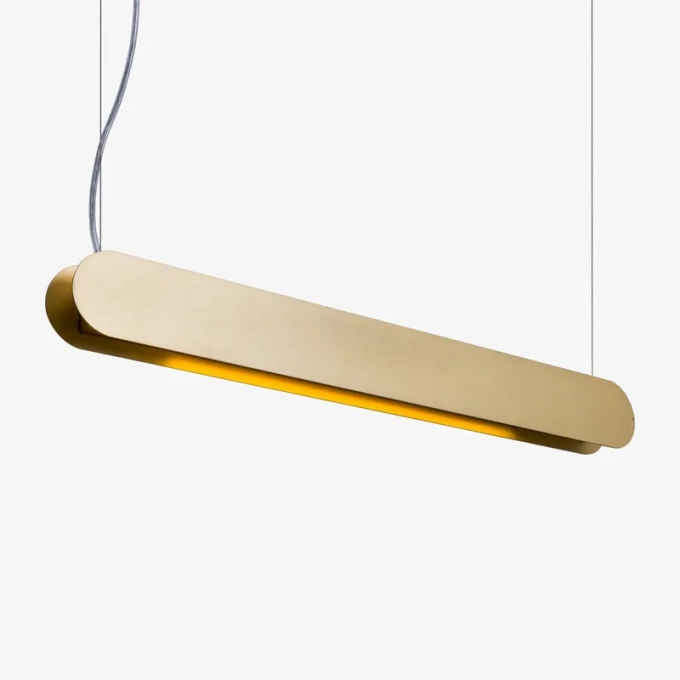 Pendente Golden Art Barra Linear 1L Tubular 600mm  700x75x40mm T620-70PI 