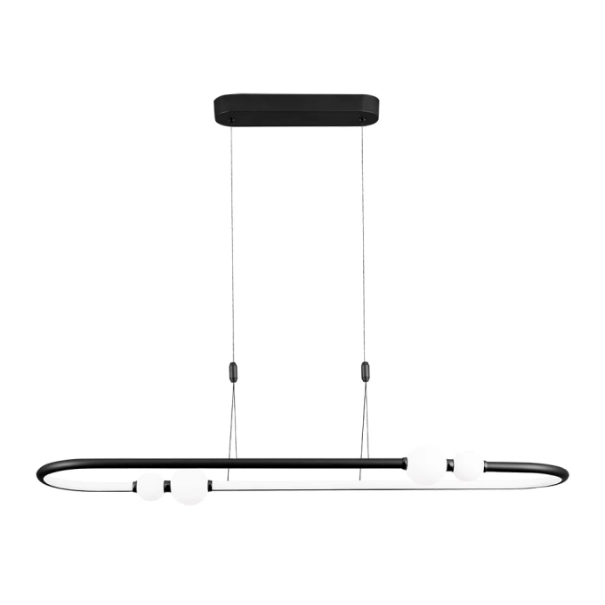 Pendente Bella Nébula Preto 42 Watts 3000K 1050x280mm DW006B