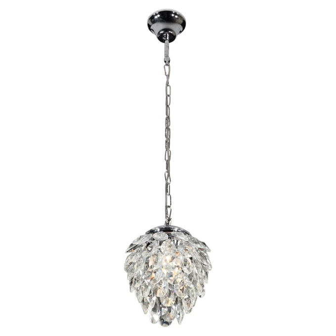 Pendente Bella Nut 2L G9 Cromado e Cristais Transparentes Ø230x280mm HU2173