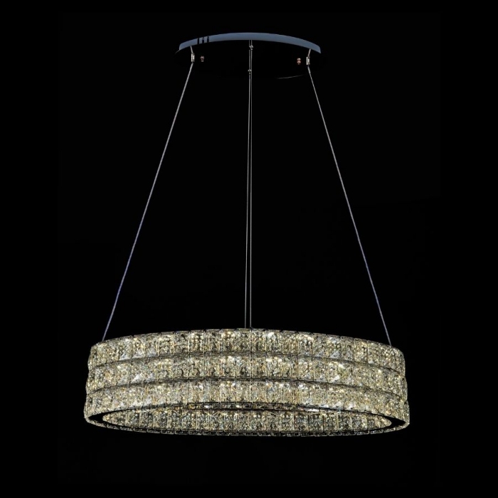 Pendente Oval Sindora Cristal 120 watts Multitemperatura 700x300mm DCD00160