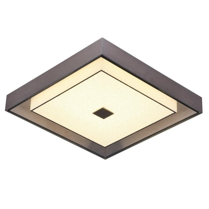 Plafon Sobrepor Sindora Marrom com Mini Cristais 24 watts 3000K 440x440mm DCX015067