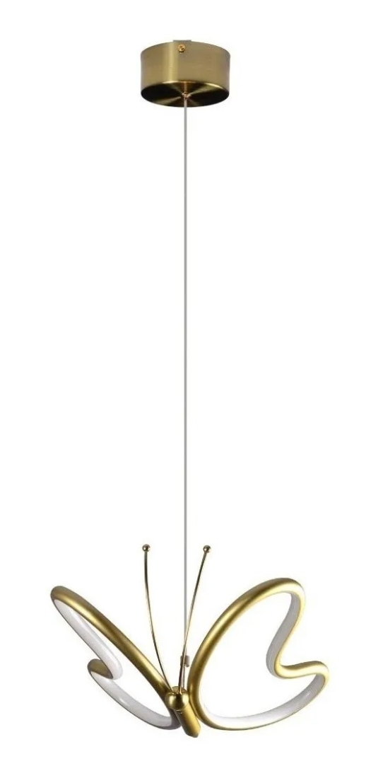 Pendente Starlux Farfalla Ouro 12 watts 2700K 260x270mm Borboleta HL006-MG