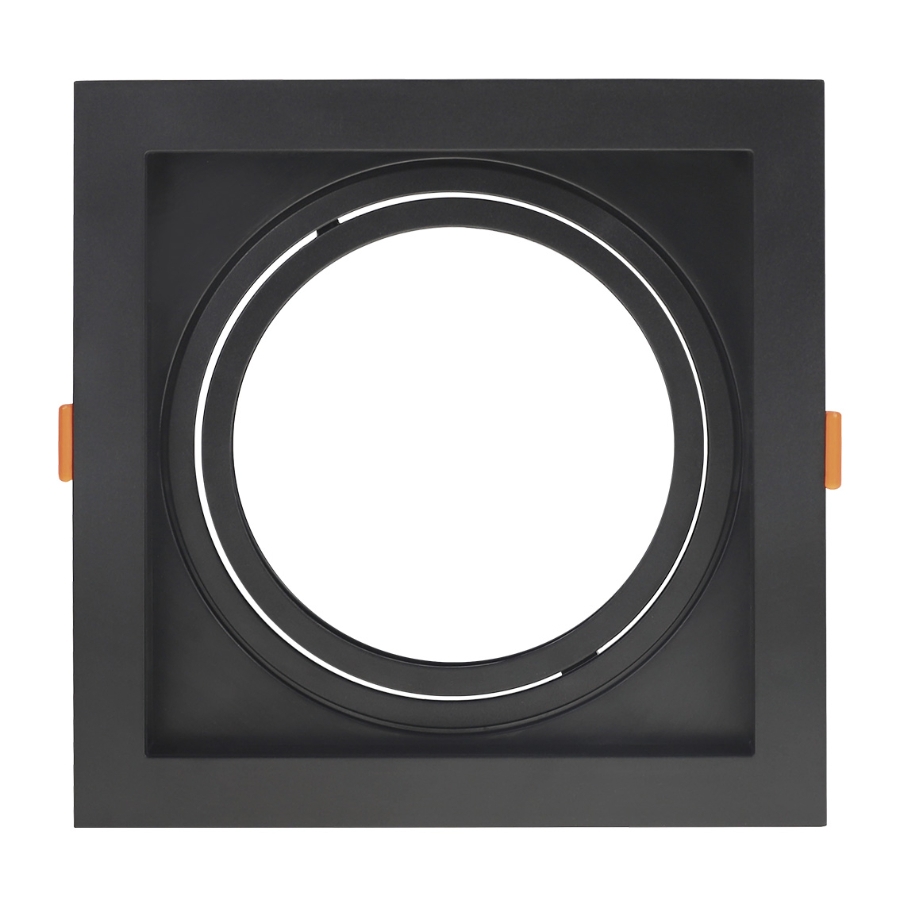 Spot Embutir Opus LED AR111 Preto 170x170mm OPS 80761
