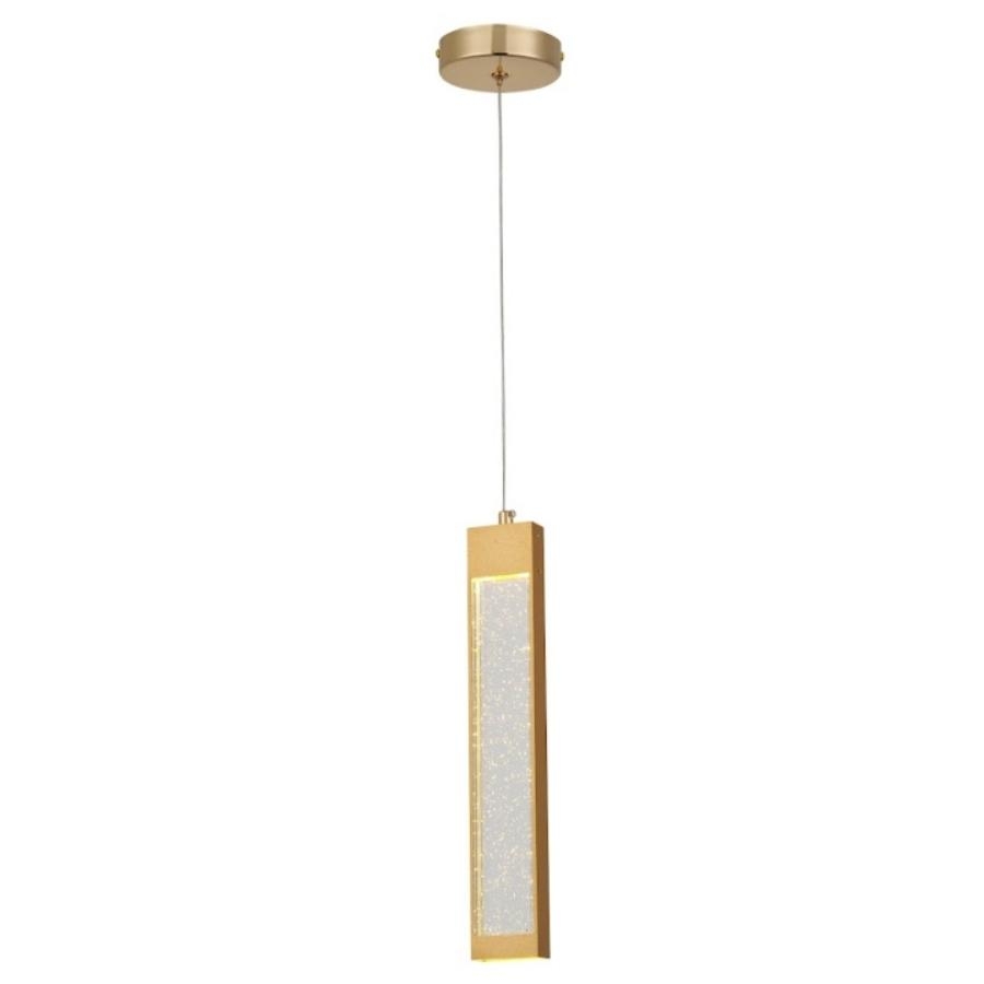 Pendente Sindora Metal Dourado e Cristal 5 watts 3000K 300x50x20mm DCD02136