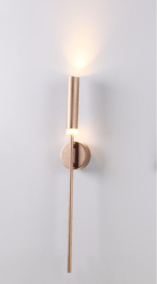 Arandela Sindora Metal Dourado Amendoim 7 watts 3000K 650x100x70mm DCB01139