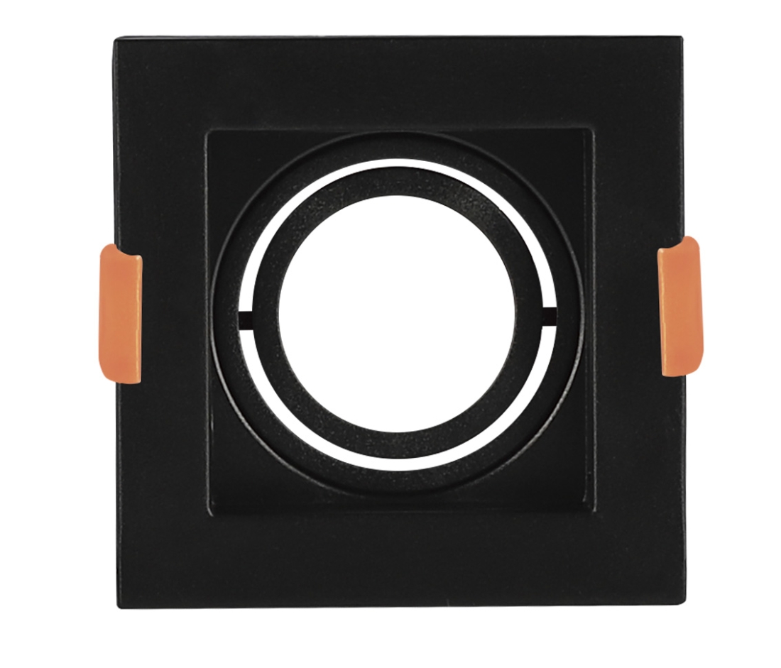 Spot Embutir Opus LED Dicróica MR16 Preto 102x102mm OPS 80303