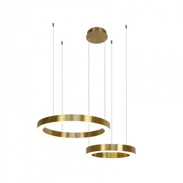 Pendente Sindora Inox Dourado 63 watts 3500K Ø400/600mm DCD01230