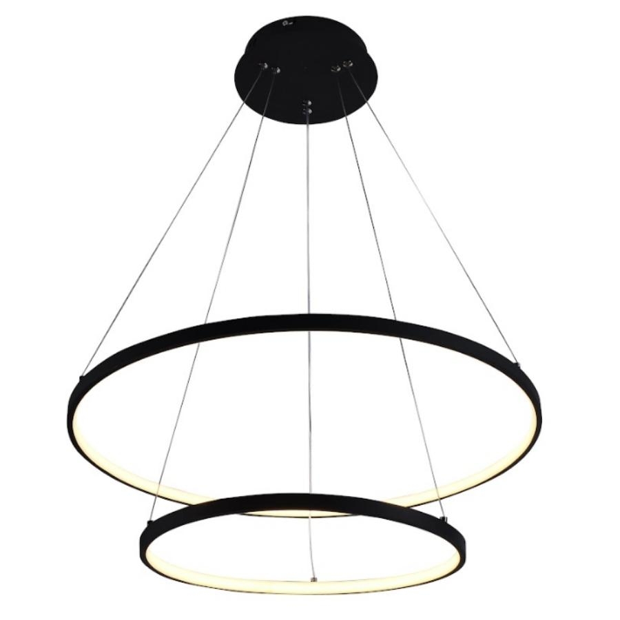 Pendente Sindora Metal Preto 45 watts 3000K Ø600/400mm DCD015070