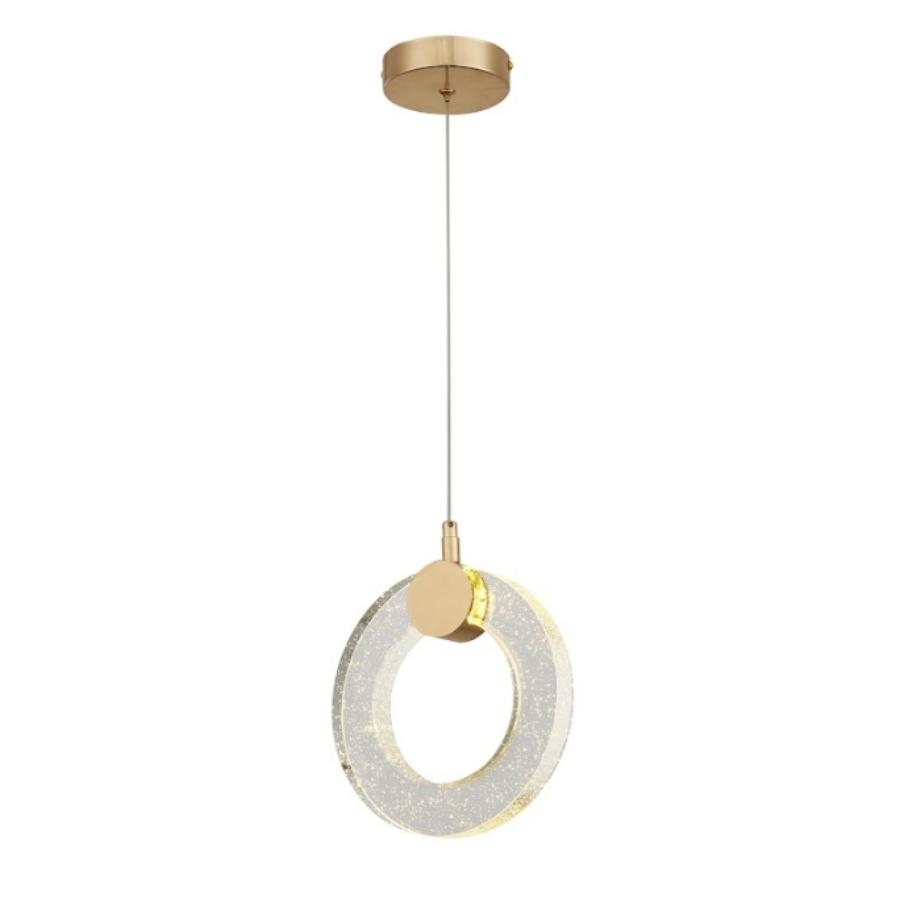 Pendente Sindora Metal Rosê e Cristal 6 watts 3000K Ø200mm DCD02120