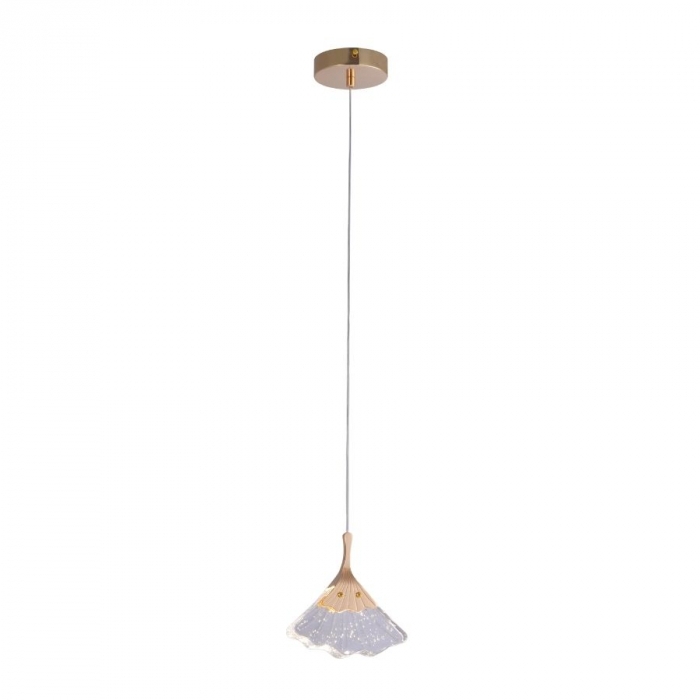 Pendente Sindora Metal Dourado e Cristal 5 watts 3500K 180mm DCD02033