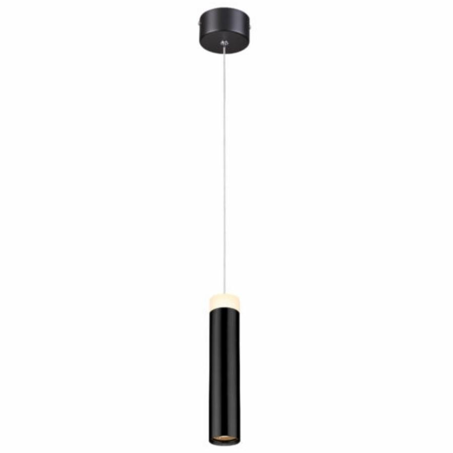 Pendente Sindora Metal Preto 7 watts 3000K Ø50x200mm DCD01132