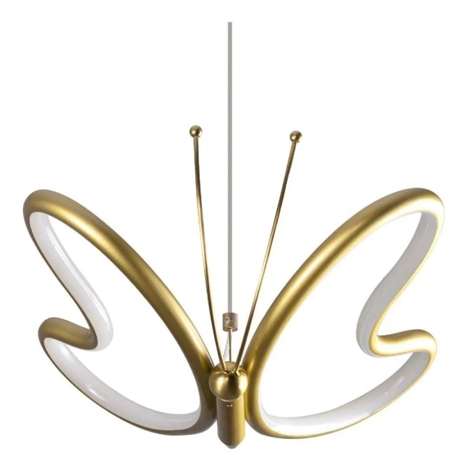 Pendente Starlux Farfalla Ouro 12 watts 2700K 260x270mm Borboleta HL006-MG