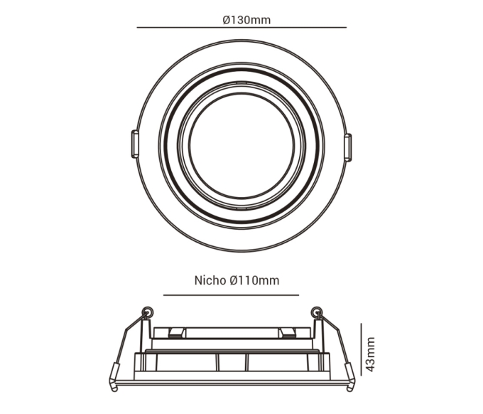 Spot Embutir Opus LED PAR20 Branco Ø130mm OPS 82161