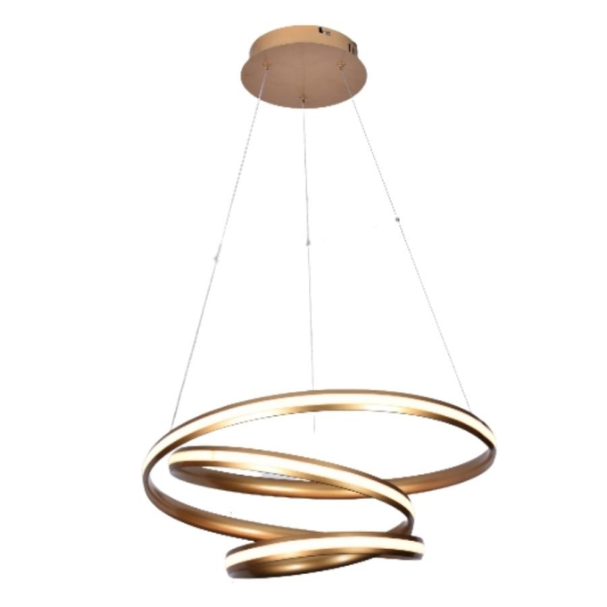 Pendente Sindora Metal Dourado 56 watts 3000K Ø500mm DCD015034