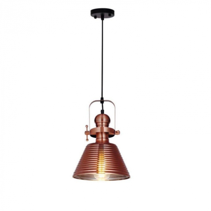 Pendente Sindora Vidro Bronze 1L E27 Ø225x300mm DCD02004