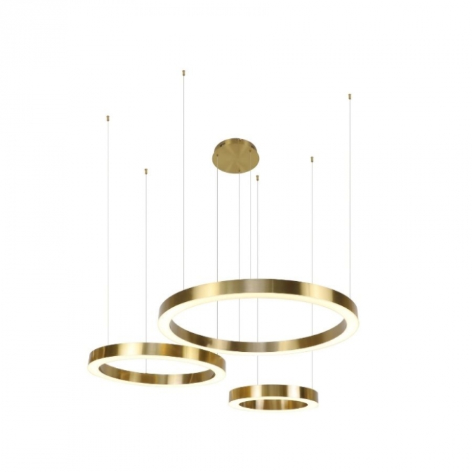 Pendente Sindora Dourado 108 watts 3500K Ø800/600/400mm DCD01231
