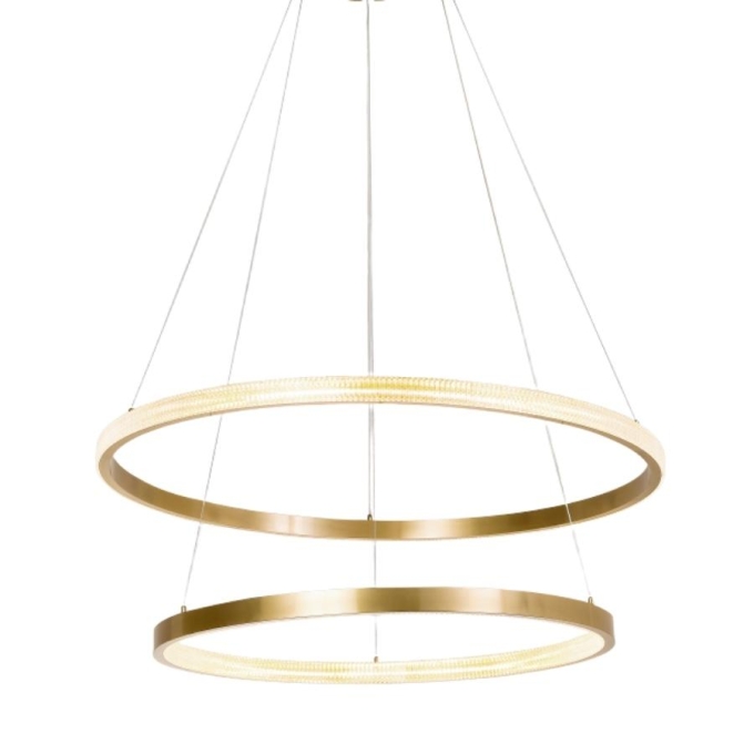 Pendente Sindora Dourado 50 watts 3000k Ø600/400mm DCD01606