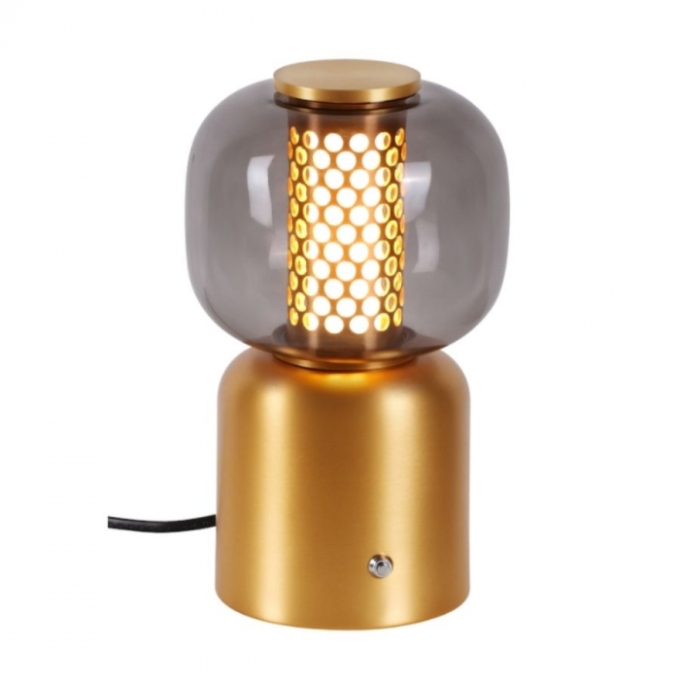 Abajur Sindora Metal e Vidro Champagne 6 watts 3000K 230x140x110mm DCT01197