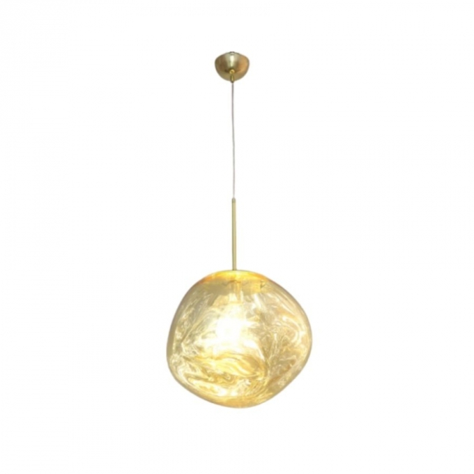 Pendente Sindora Metal Dourado Vidro Dourado 1L E27 Ø280mm DCD02016