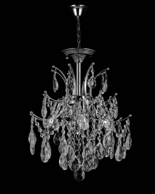 Pendente Sindora Metal Cromado e Cristal Transparente 4L E14 Ø400x450mm DCD00437