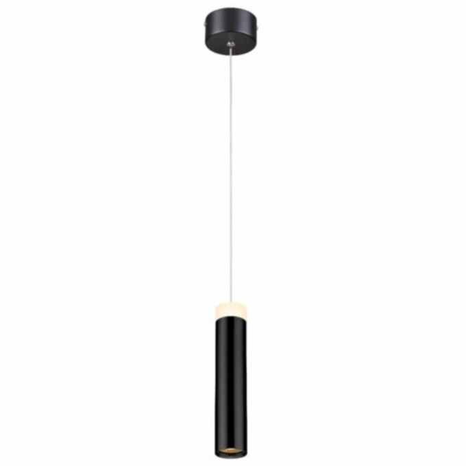 Pendente Sindora Metal Preto 7 watts 3000K Ø50x200mm DCD01132