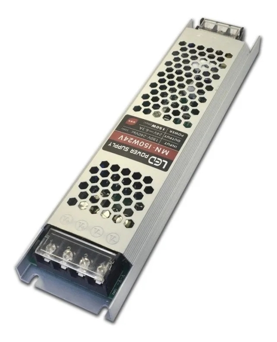 Fonte 24V Slim Alpertone 6,25A 150W IP20 Bivolt 195x49x29mm 2990