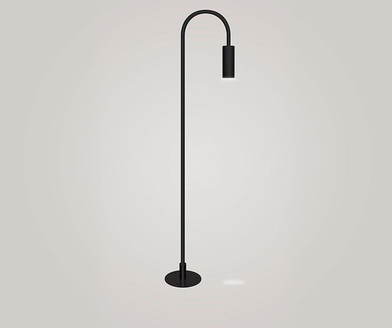 Poste Balizador TKS Pipe Hook Com Base Sem Difusor 1L Mini Dicroica MR11 90x107x800mm 1313