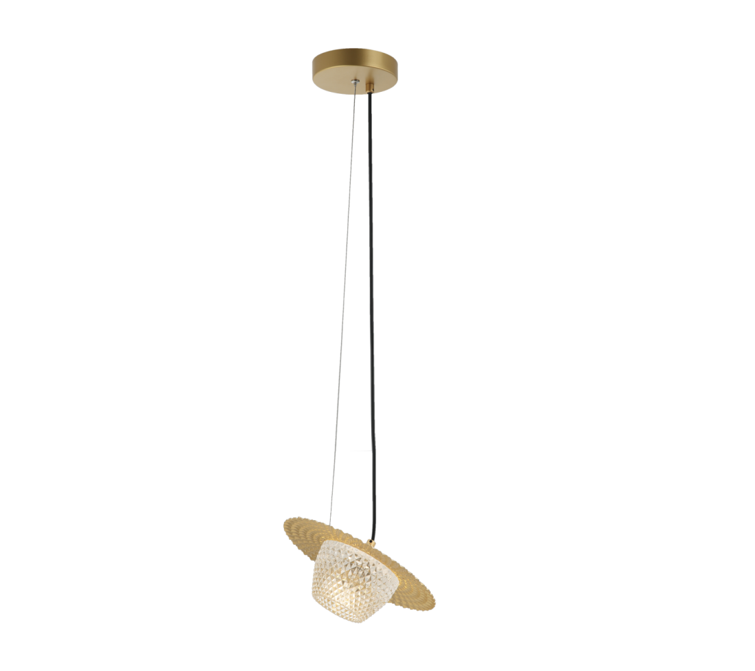 Pendente Starlux Anemona Ouro Fosco 1L G9 Ø220mm GH-001
