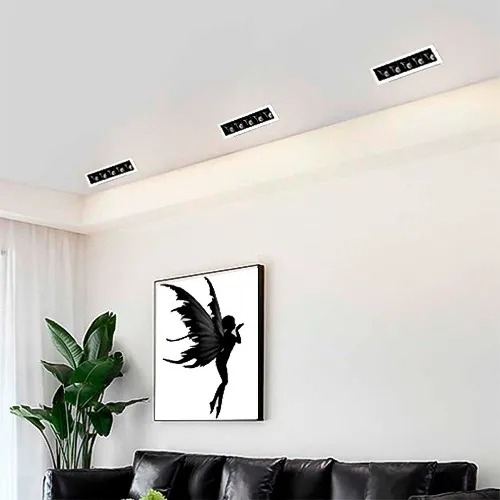 Spot Embutir Opus LED Soul 10 watts 2700K IRC90 30° IP20 144x44mm Branco Fundo Preto OPS 81317
