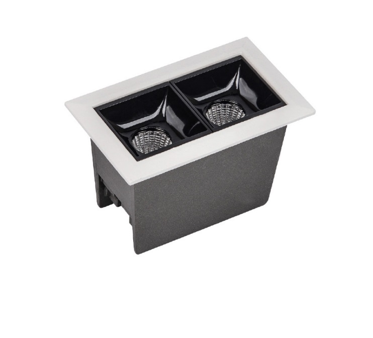 Spot Embutir Opus LED Soul 4 watts 4000K IRC90 30° IP20 74x44mm Branco Fundo Preto OPS 81348