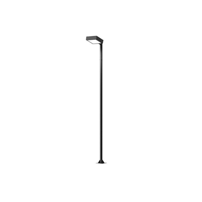 Poste Externo Ideal Pétala Quadrada 18w 6000K Aço Fosfatizado 2500mm P-83/1