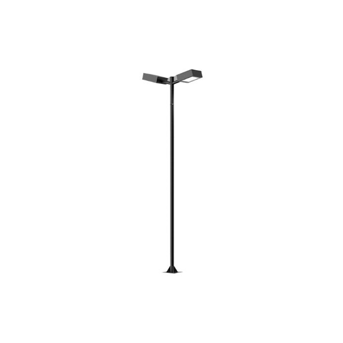 Poste Externo Ideal 02 Pétalas Quadradas 24w 3000K Aço Fosfatizado 3000mm P-84/2