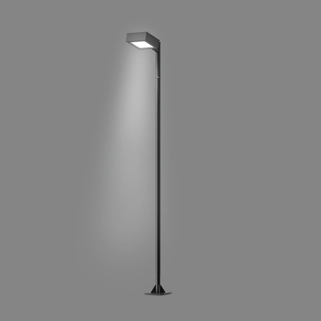 Poste Externo Ideal Pétala Quadrada 18w 3000K Aço Fosfatizado 2500mm P-83/1