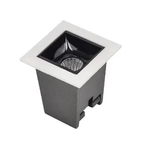 Spot Embutir Opus LED Soul 2 watts 2700K IRC90 30° IP20 44x44mm Branco Fundo Preto OPS 81294