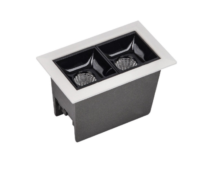 Spot Embutir Opus LED Soul 4 watts 2700K IRC90 30° IP20 74x44mm Branco Fundo Preto OPS 81300