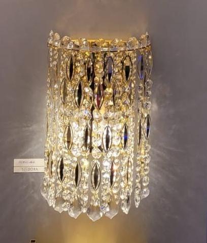 Arandela Sindora Alumínio Dourado e Vidro 2L E14 200x300mm DCB00266