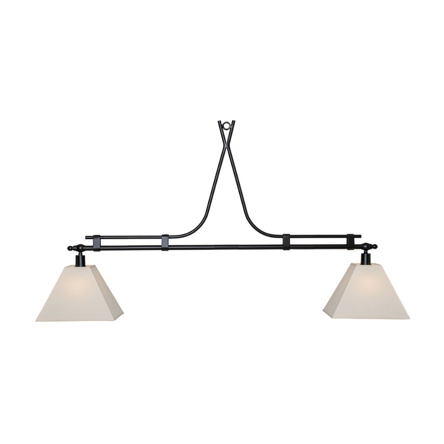 Pendente Foco Metallo Arezzo Cúpula Tecido 2L E27 1200x195x750mm PE 515/1