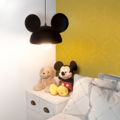 Pendente USARE Orelhas Mickey Preto 1L E27 240x410x270mm 