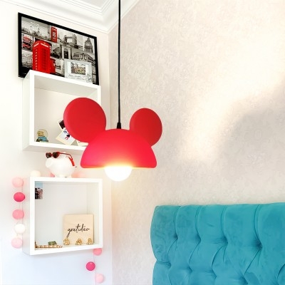 Pendente USARE Orelhas Mickey Vermelho 1L E27 240x410x270mm 